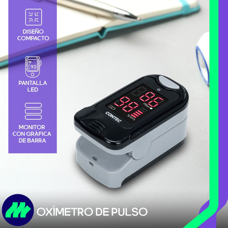 Oximetro De Pulso De Dedo Adulto Pediatrico Digital Portatil