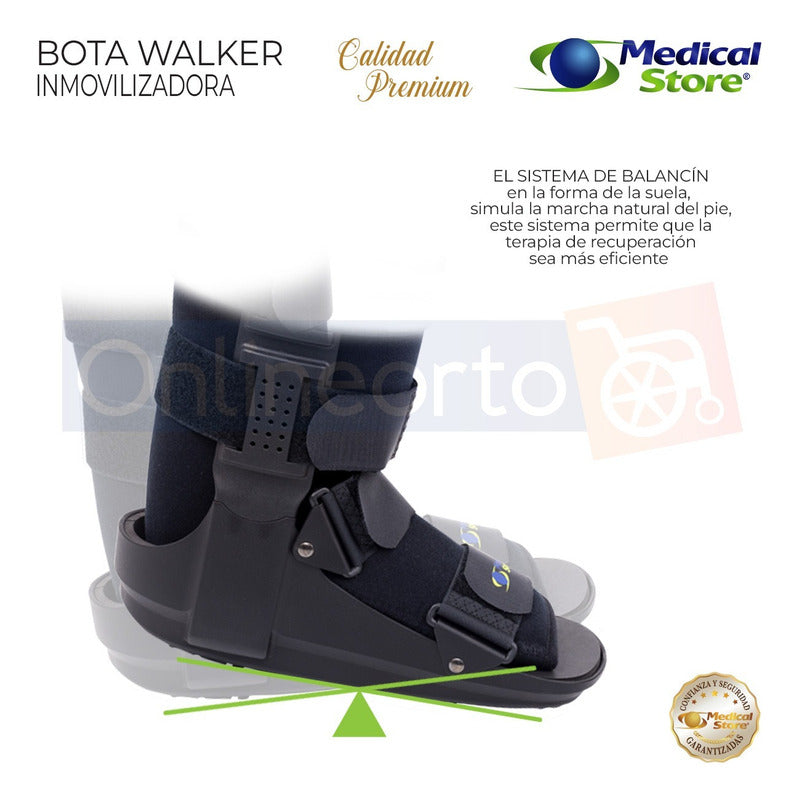 Ferula Bota Corta Walker Para Tobillo Inmovilizadora De Lujo