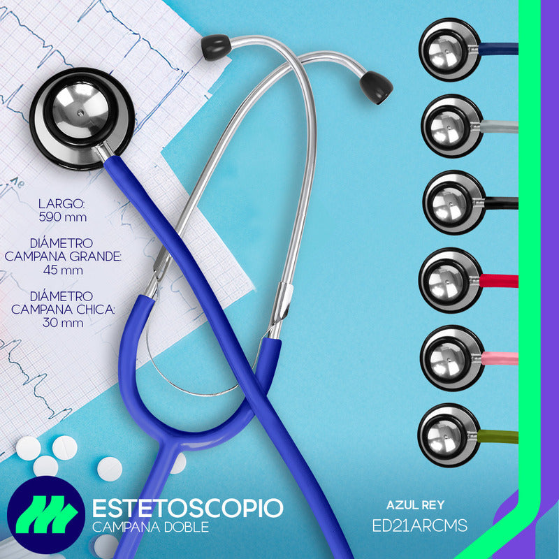 Estetoscopio Doble Campana Adulto Pediatrico De Lujo