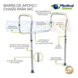 Barandales Chasis Barra Para Baño Wc Aluminio Medical Store