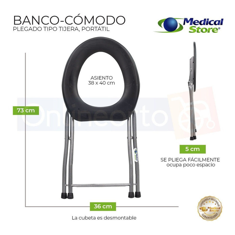 Banco Comodo Portátil Plegable Ligero