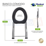 Banco Comodo Plegable Ligero Portátil Compacto