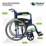 Silla De Ruedas 16  Ligera Aluminio Plegable