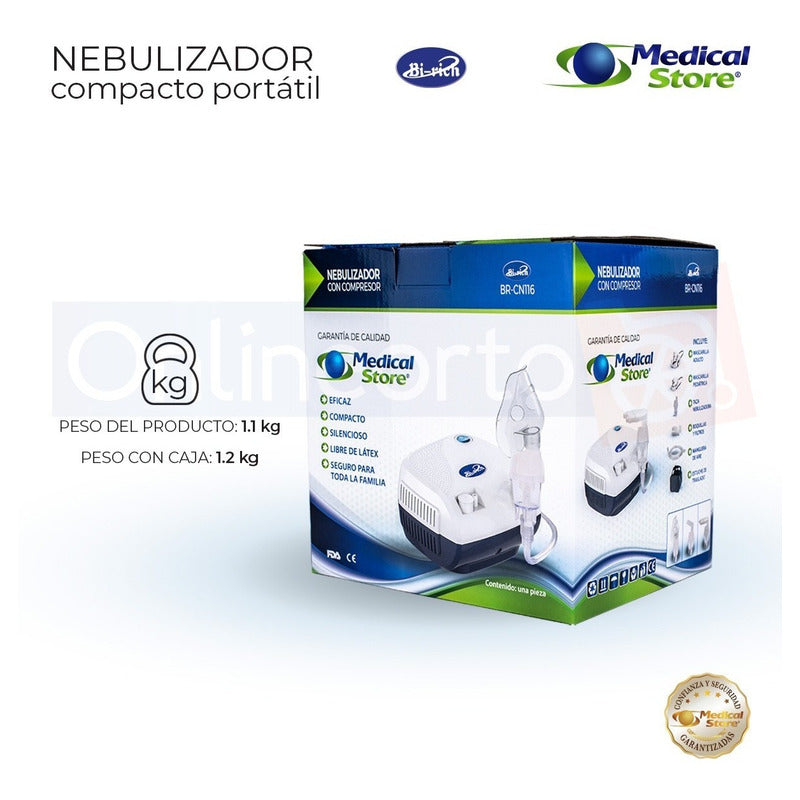 Nebulizador Super Silencioso Infantil Y Adulto Marca Bi-rich