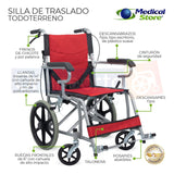 Silla De Ruedas Plegable Económica Llantatodo Terreno Ligera