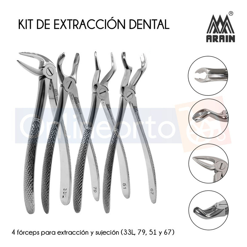 Kit Extraccion Dental Instrumental