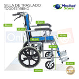 Silla De Ruedas De Lujo Plegable Compacta Todo Terreno Ms