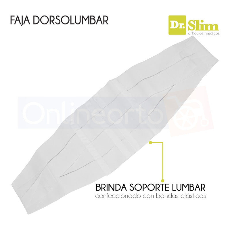 Faja Dorso Lumbar Dorsal Reforzada Transitable Marca Dr.slim