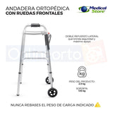 Andadera Ortopédica Aluminio Con Ruedas Plegable Marca Drive