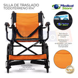 Silla De Ruedas Traslado Ligera Compacta Gris Medical Store