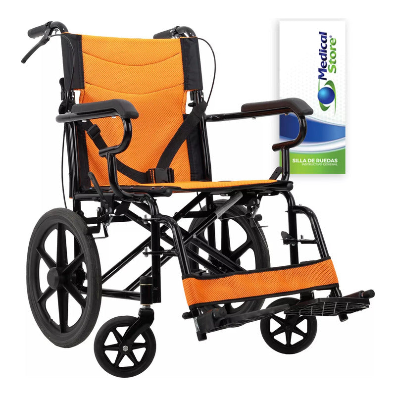 Silla De Ruedas Traslado Ligera Compacta Gris Medical Store
