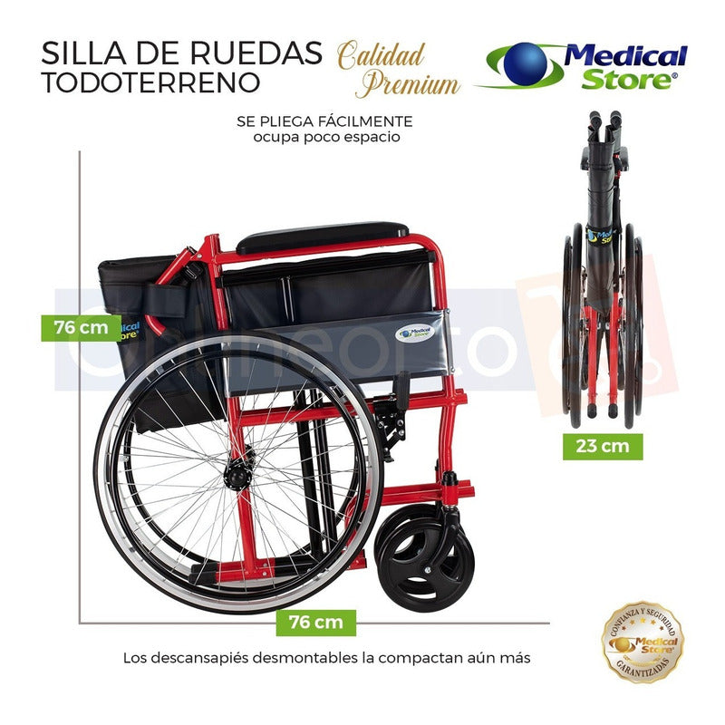 Silla De Ruedas De Lujo Plegable Compacta Todo Terreno Drive