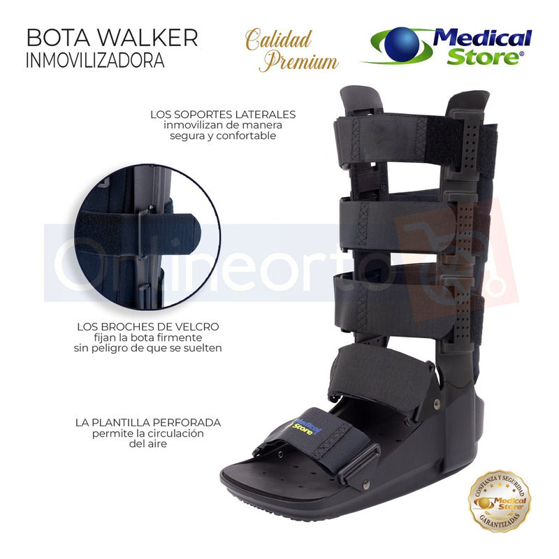 Bota Ferula Larga Walker Para Tobillo Inmovilizadora De Lujo