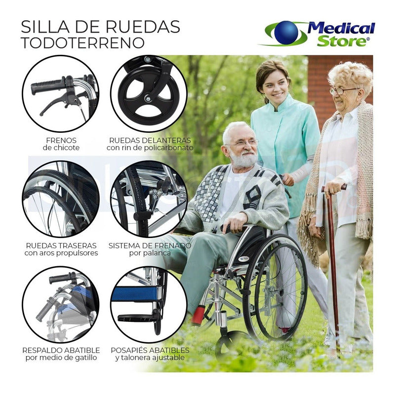 Silla De Ruedas De Super Lujo Ligera Aluminio Medical Store