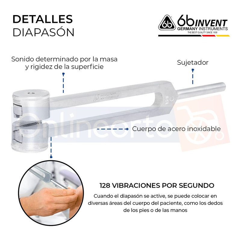 Diapasón Para Diagnóstico Instrumental Médico 128 C