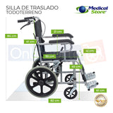 Silla De Ruedas De Lujo Plegable Compacta Todo Terreno Ms