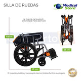 Silla De Ruedas Traslado Acero  Ligera Todo Terreno Plegable