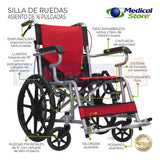 Silla De Ruedas Traslado Ligera Compacta Gris Medical Store