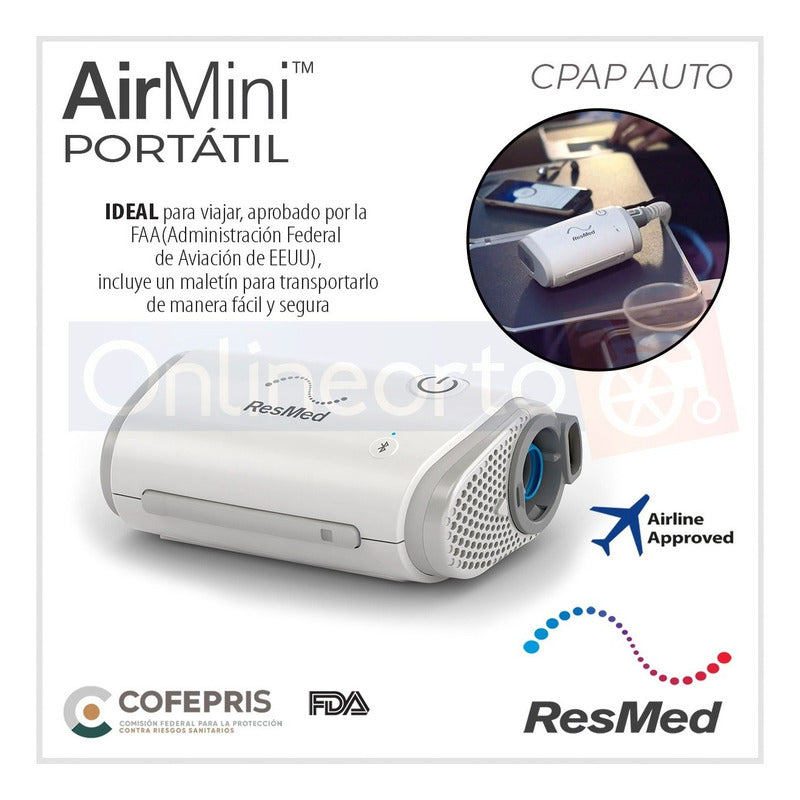 Cpap Airmini Apnea Sueño Automatico Travel Viaje Resmed