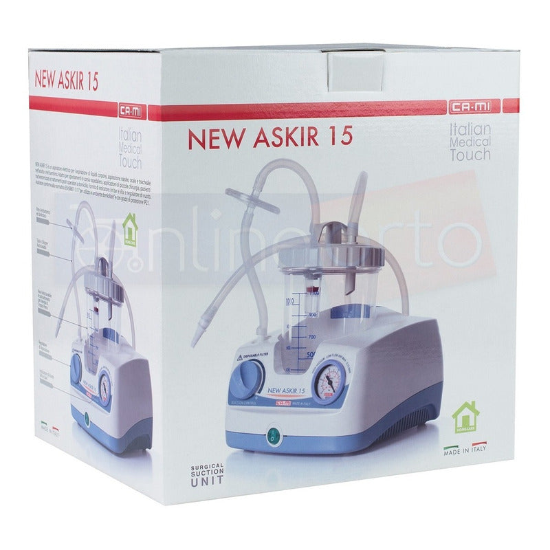 Aspirador De Secreciones Ca-mi New Askir 15 Con Accesorios