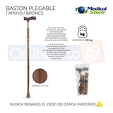 Baston Plegable Con Altura Ajustable Marca Medical Store