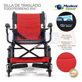 Silla De Ruedas Ligera Traslado Plegable Compacta Con Freno