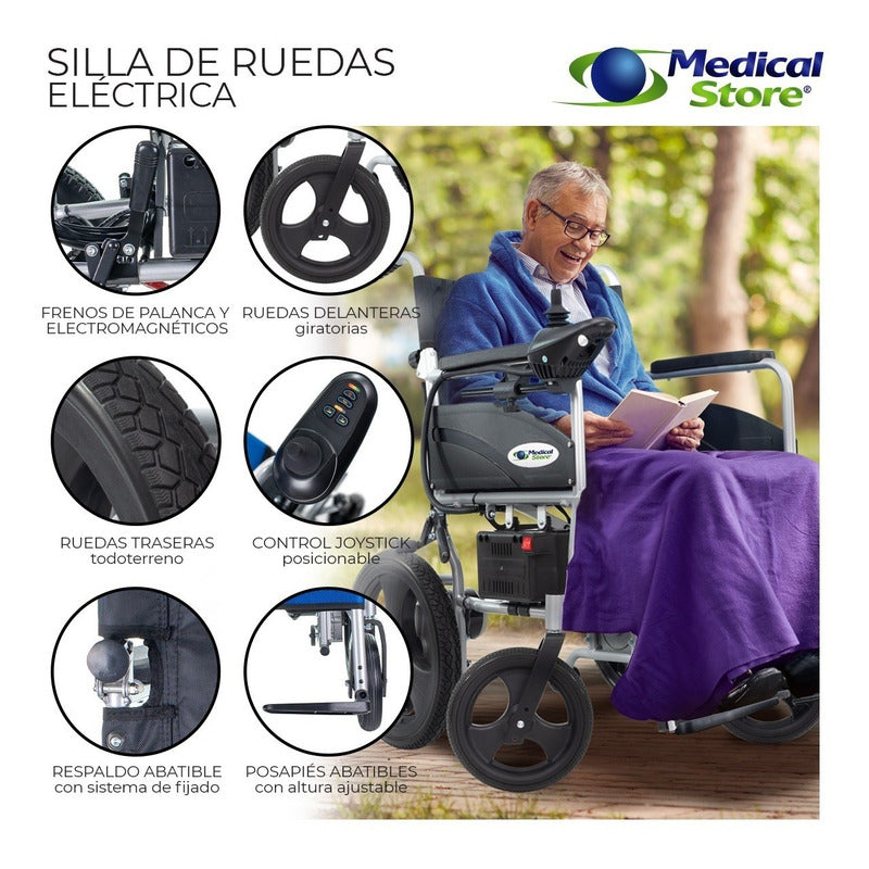 Silla De Ruedas Llanta Neumática Eléctrica Plegable