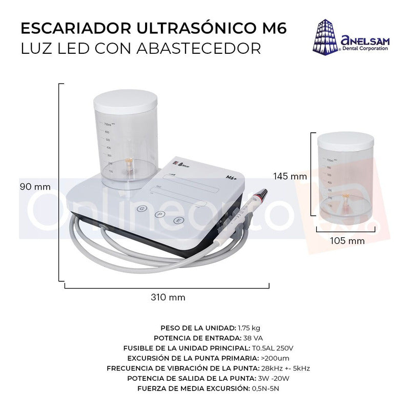 Escariador Ultrasónico Dental Luz Led Con Abastecedor