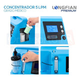 Concentrador De Oxigeno 5 Litros Estacionario Longfian