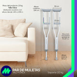 Muletas Axilares Ajustables De Aluminio Ch-m-g Medical Store