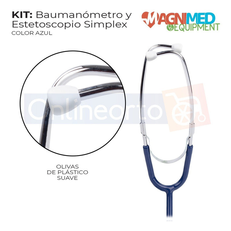 Kit Baumanometro Estetoscopio Simple Estuche Varios Colores