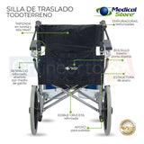 Silla De Ruedas Plegable Económica Llantatodo Terreno Ligera