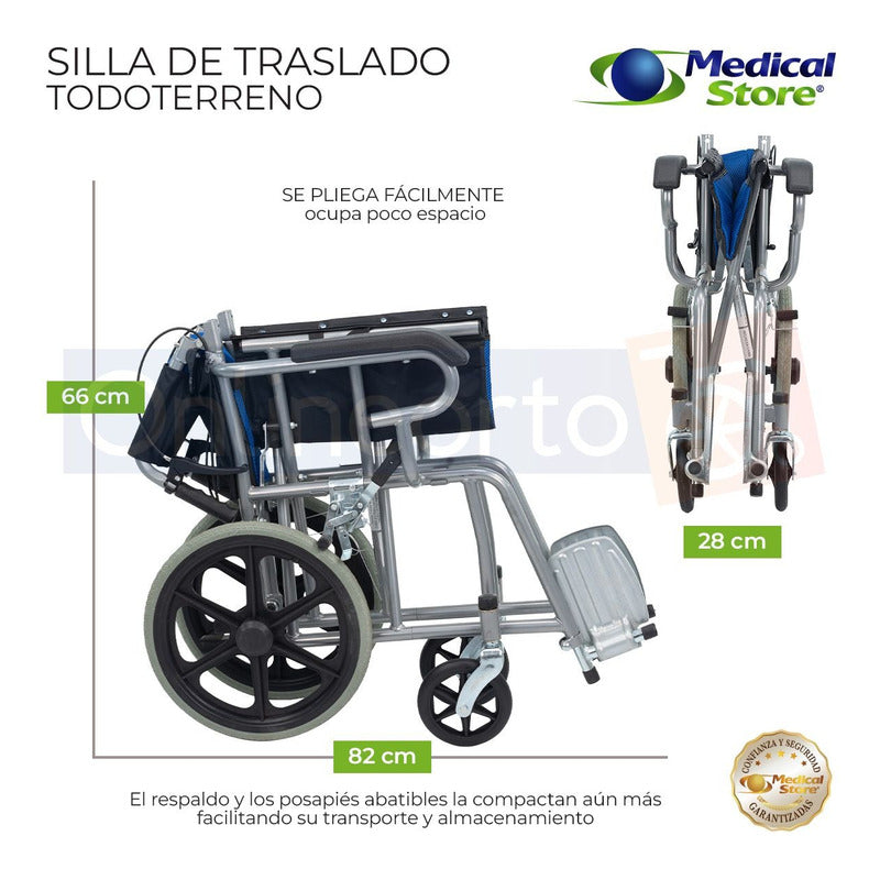 Silla De Ruedas Plegable Económica Llantatodo Terreno Ligera