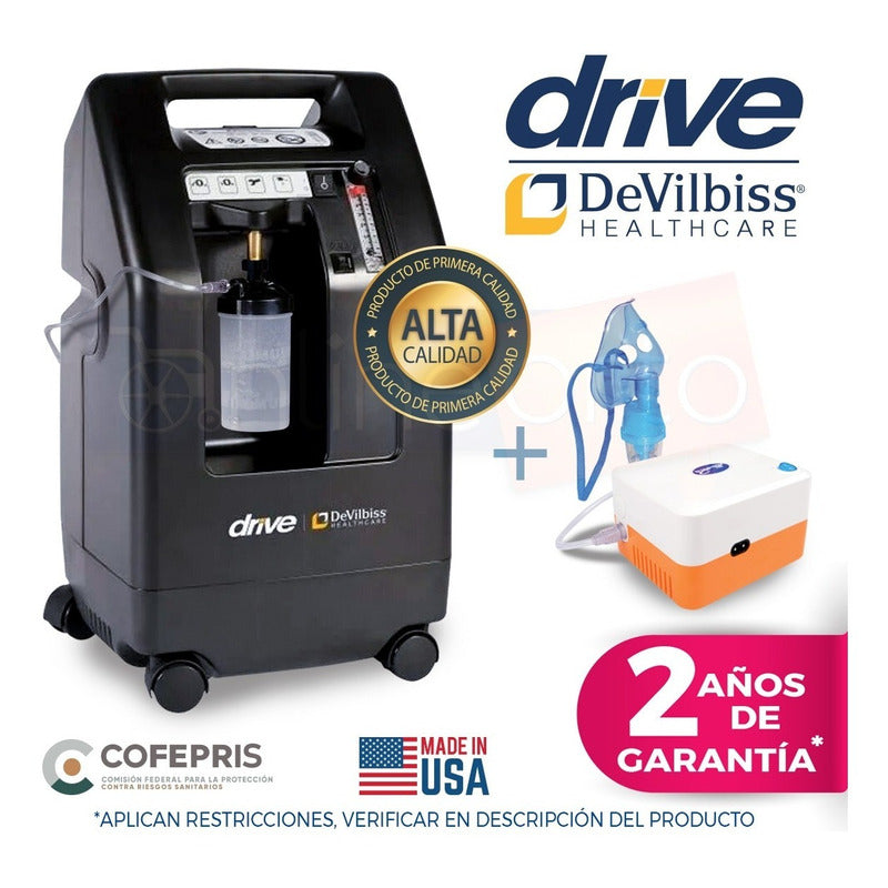 Concentrador De Oxigeno 5 Lts 525 Devilbiss Con Nebulizador