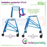 Andadera Posterior Klip Especializada Grande 4 Ruedas