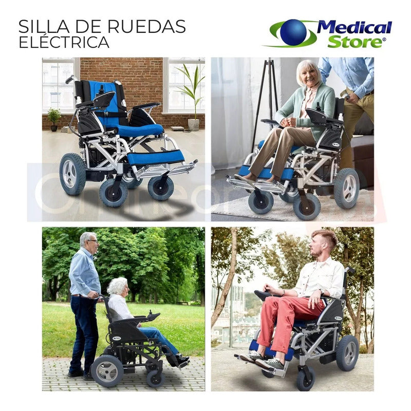 Silla De Ruedas Eléctrica Plegable Llanta Neumática