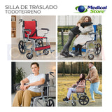 Silla De Ruedas De Lujo Plegable Compacta Todo Terreno Ms