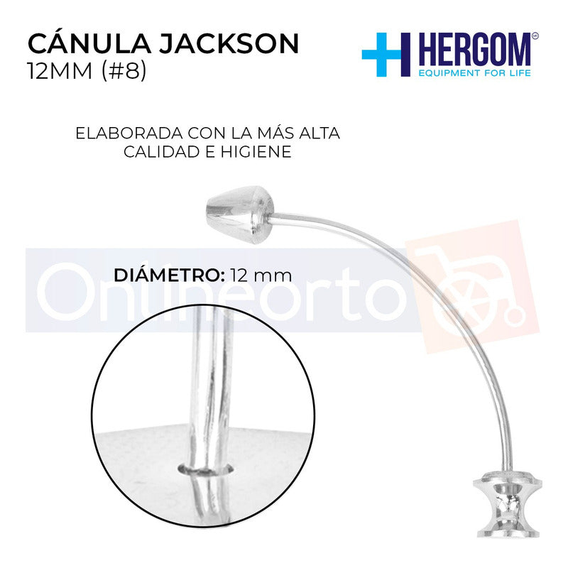 Cánula Para Traqueotomía Jackson Laminado En Plata