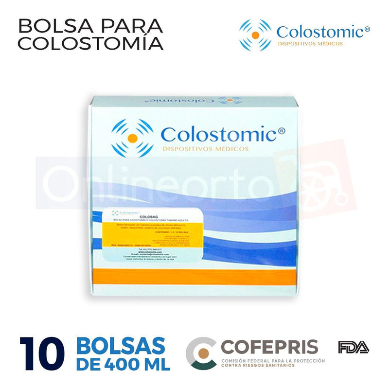 Bolsa Colostomia Recortable 15-64mm Adulto 10 Pzas Drenable