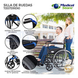 Silla De Ruedas 16  Ligera Aluminio Plegable