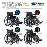 Silla De Ruedas Todo Terreno Compacta Plegable Acero