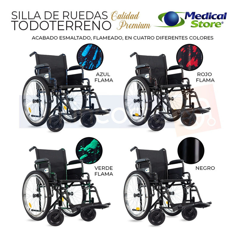 Silla De Ruedas Llantas Neumaticas De Lujo Todo Terreno