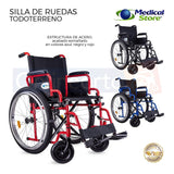 Silla De Ruedas Llantas Neumaticas De Lujo Todo Terreno