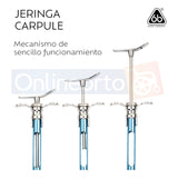 Jeringa Anestesia Carpule Dental Inoxidable Reusable Colors