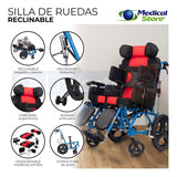 Silla De Ruedas Pca Paralisis Cerebral Adulto Medical Store