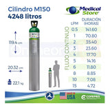 Tanque Cilindro De Oxigeno M150 4248 Lit Marca Oxiplus