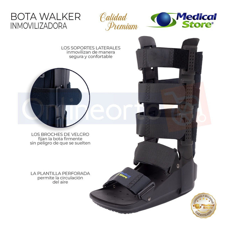 Bota Ferula Larga Walker Para Tobillo Inmovilizadora De Lujo