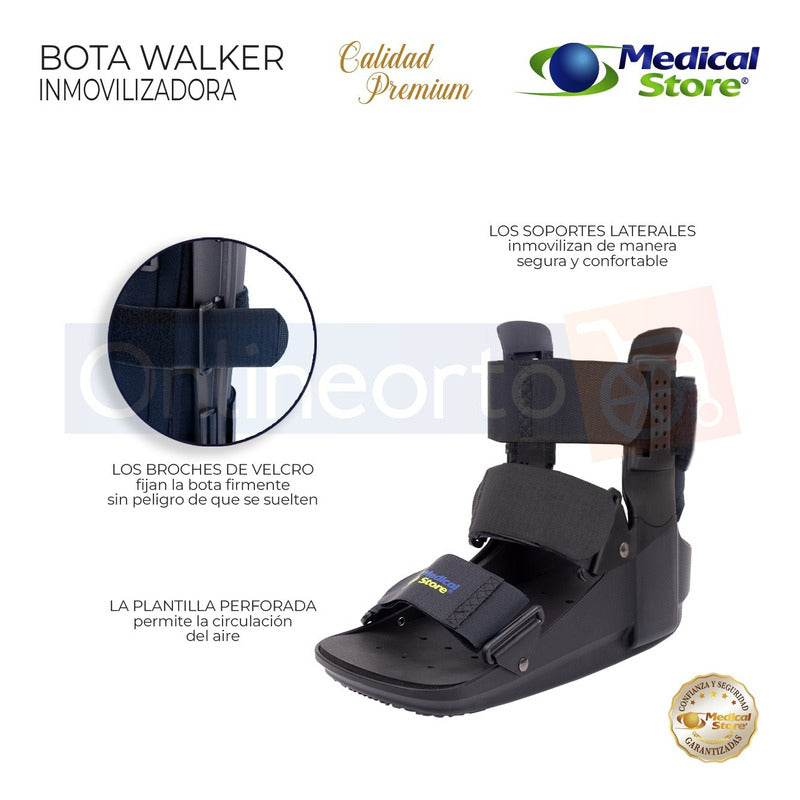 Ferula Bota Corta Walker Para Tobillo Inmovilizadora De Lujo