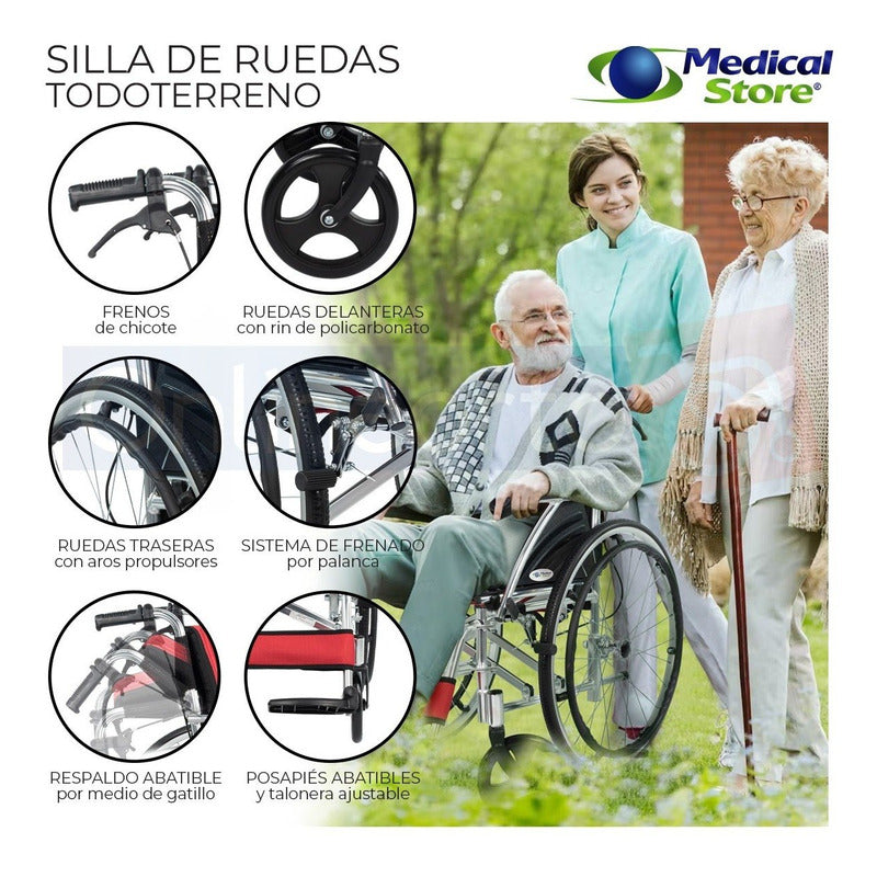 Silla De Ruedas De Super Lujo Ligera Aluminio Medical Store