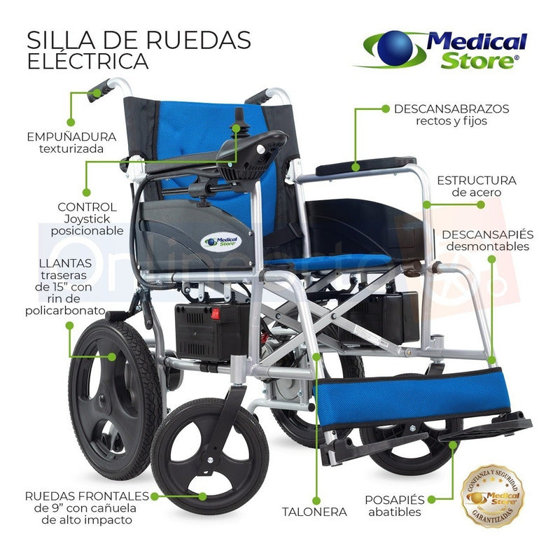 Silla De Ruedas Llanta Neumática Eléctrica Plegable